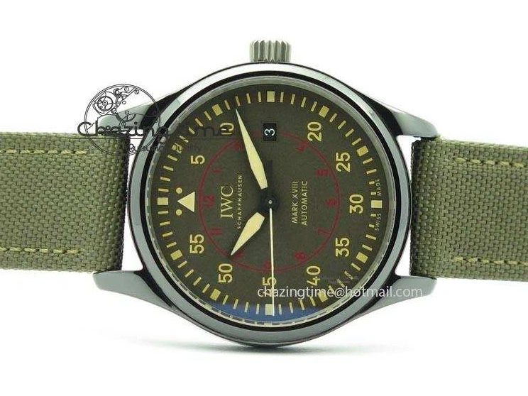 MIROTIME 0304 SunProtective MARK XVII IW324702 Real Ceramic MK Best Edition Green Dial On Green Nylon Strap A 7288